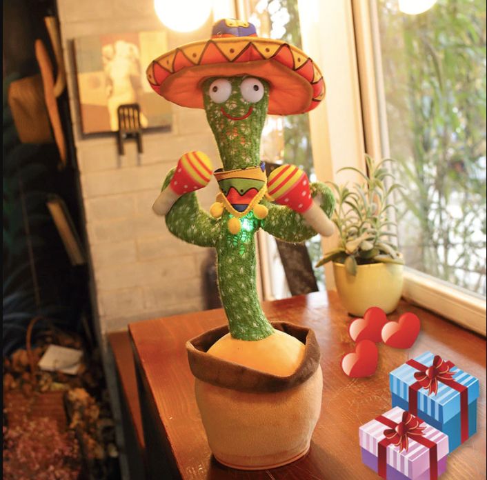 SHOP-STORY - CACTUS GRINGO : Peluche Cactus qui Danse, Chante et Répète -  SHOP-STORY à Mours Saint Eusebe